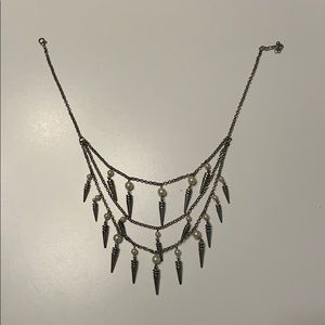 Layered necklace with points